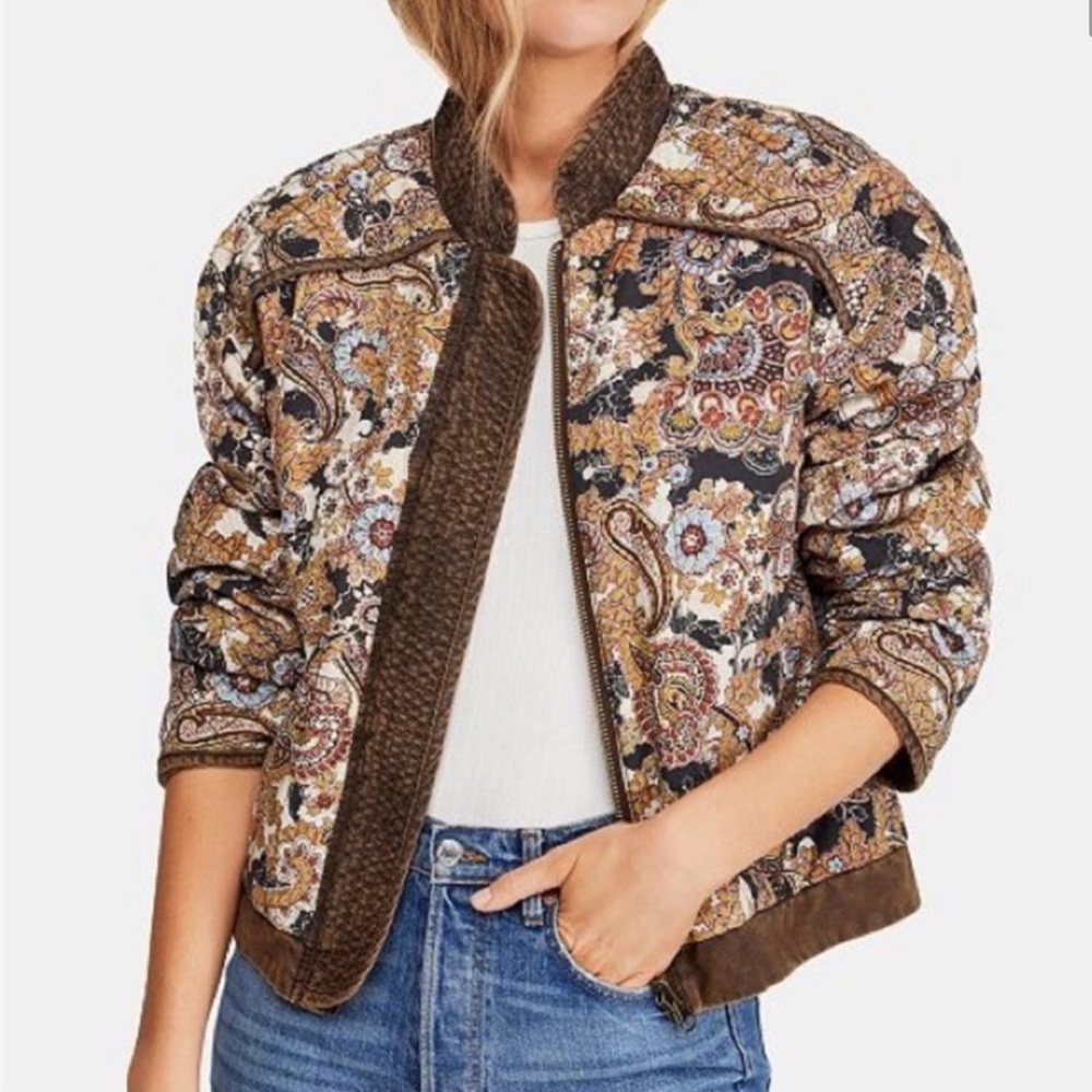 Free People - Quilted Floral Jacket